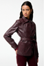 Francisco Leather Jacket Burgundy