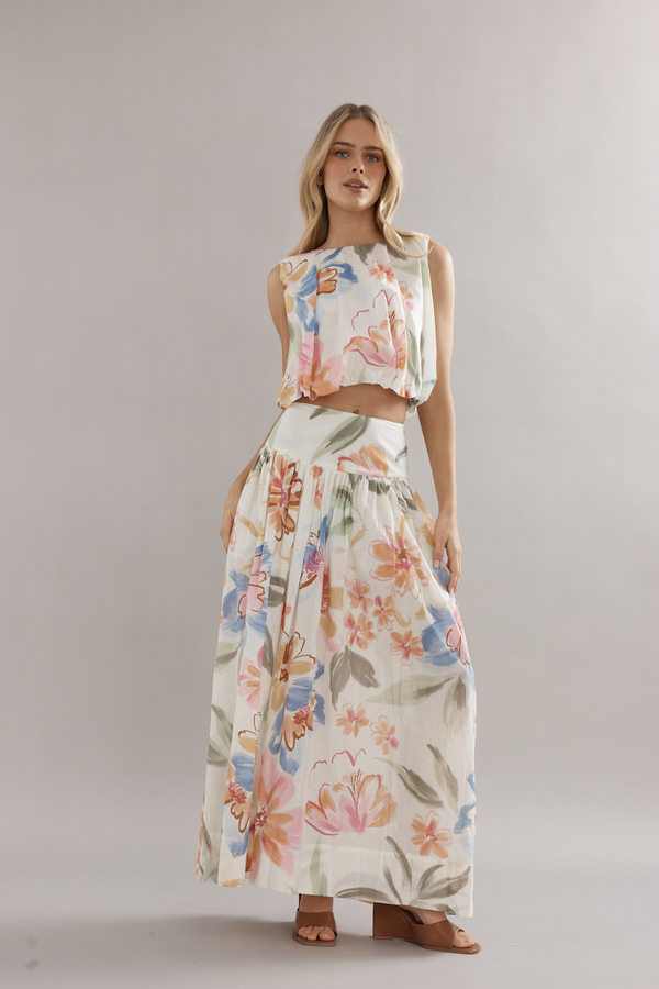 Capri Skirt Tea Party Floral