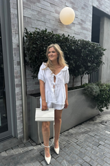 Juno Short White Linen