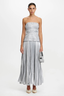 Rockland Midi Dress Dove Metallic