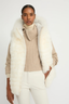 Reversible Long-Haired Lambskin Gilet Blanc