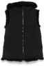 Reversible Long-Haired Lambskin Gilet Noir