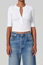 Nali Short Sleeve Henley White