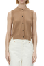 Cardinal Sleeveless Cardigan Tan