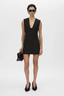 Mackinley V Neck Mini Dress Black