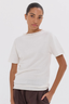 The Funnel Neck Tee White