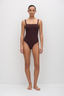 Square  Maillot Aubergine