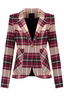 Patch Pocket Duchess Blazer Garnet Plaid