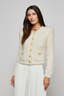 Una Knit Cardigan Ivory/Gold Lurex