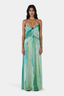 Laila Silk Maxi Dress Aura
