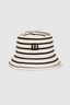 Nicks Bucket Hat Black Stripe French Terry