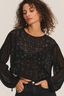 Marlowe Sequin Blouse Black