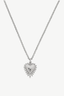Mini Heart Ray Necklace Sterling Silver