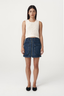 Alfred Zip Mini Skirt Washed Indigo