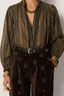 Anika Blouse Khaki Stripes