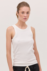 The Ribbed Tank White