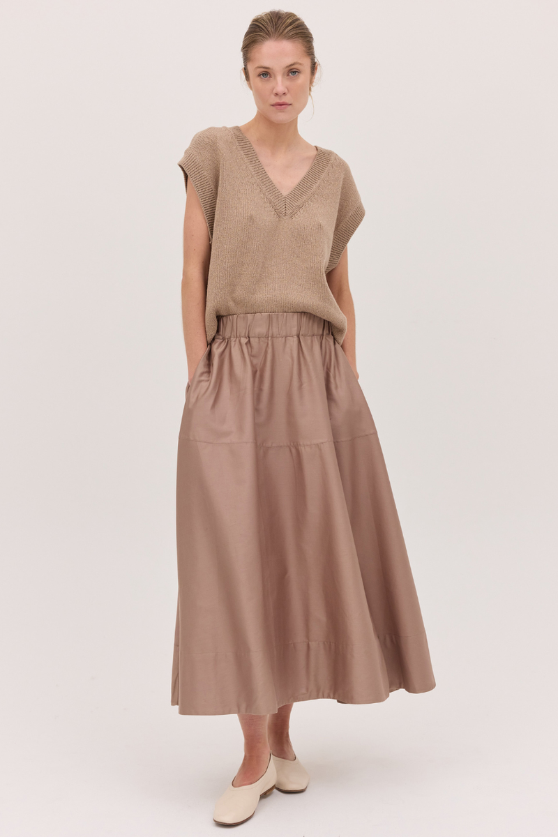 The Maxi Skirt Mocha