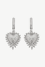 Mini Heart Rays Earrings Sterling Silver