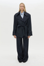 Brody Short Trench Coat French Navy Stripe