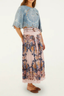 Sea Garden Scarf Maxi Skirt Soft Pink
