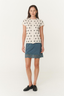 Sandra Merino Knit Top Bone/ Espresso Spot