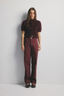 Claudia Cashmere Short Sleeve Aubergine