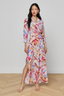 Cameron Long Shirt Dress Light Pink Multi Large Postcard Print