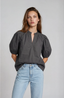 Mel Balloon Sleeve Blouse Black