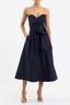 Serenity Strapless Midi Dress Navy
