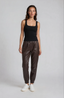 Lauren Leather Joggers Cacao