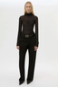 Novel Long Sleeve Stocking Top Black