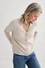 Cashmere V-Neck Cardigan Oyster