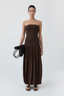 Strapless Balloon Hem Dress Cedar