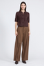 Jada Brushed Cashmere SS Cardi Dark Brown