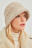 London Shearling Bucket Hat Beige