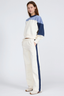 The Everyday Terry Seamed Trackpant Blue Stripe