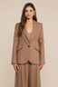 Chamberlain Blazer Mocha Tan/ Brown Pinstripe