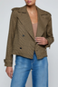 Xoey Cropped Trench Brown/ Black Glen Check