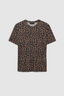 Sylvie Tee Black And Brown Leopard