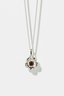Posie Charm Necklace Sterling Silver African Garnet