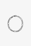 Figaro Wide Chain Bracelet Sterling Silver 19cm