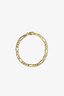 Figaro Wide Chain Bracelet Gold Plated 17cm