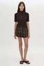 Aubrey Elbow Sleeve Rib Top Hickory