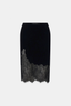Cayana Lace Knit Skirt Black