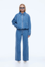 Billy Denim Bomber Light Indigo