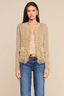 Mireille Fringe Trim Cardigan Natural