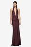 Mya V Maxi Dress Aubergine