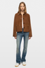 Lessa Suede Leather Jacket Cognac