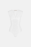 Elandra Textured Knit Bodysuit Ivory
