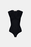 Elandra Textured Knit Bodysuit Black